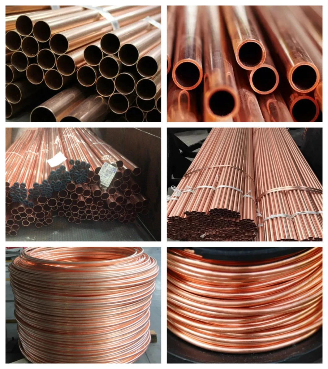 Brass Copper Tubing Copper Pipe Tube Coil C11000 C12200 C26000 C26800 for Air Conditioning Refrigeration Capillary Tube